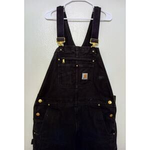 Vintage Distressed Carhartt R01-M Overalls Made in Mexico Rugged Utility 38x30